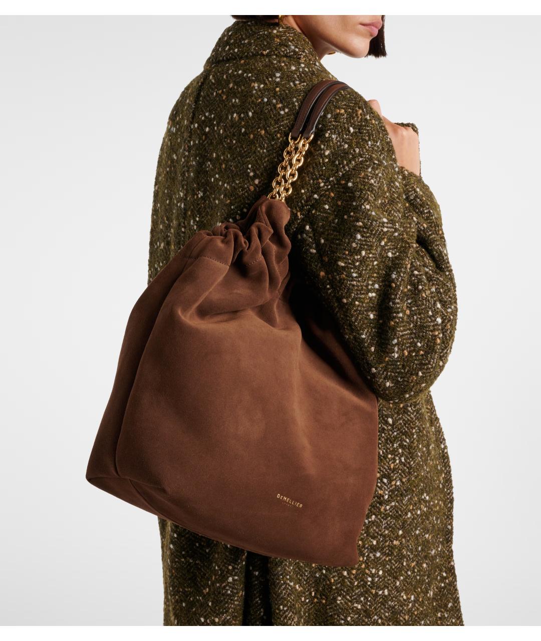 DEMELLIER Коричневая замшевая сумка через плечо, фото 2