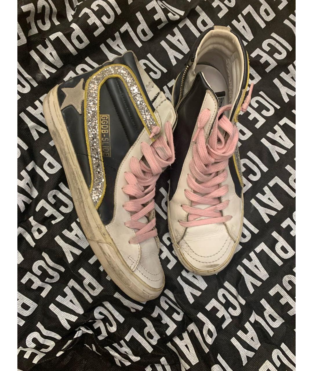 GOLDEN GOOSE DELUXE BRAND Черные кожаные кеды, фото 3