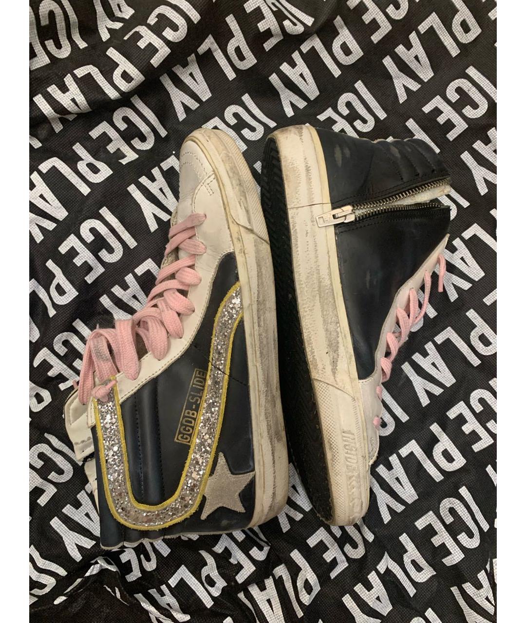 GOLDEN GOOSE DELUXE BRAND Черные кожаные кеды, фото 6