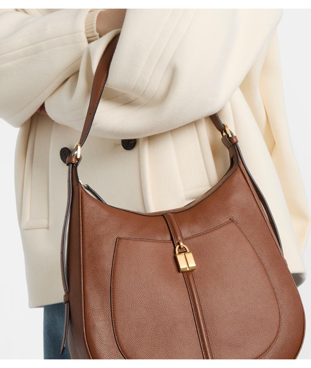 DEMELLIER Коричневая кожаная сумка через плечо, фото 4