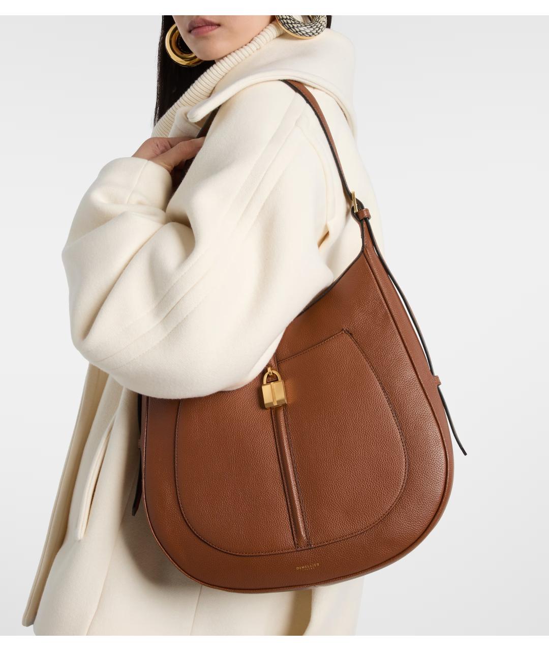 DEMELLIER Коричневая кожаная сумка через плечо, фото 2