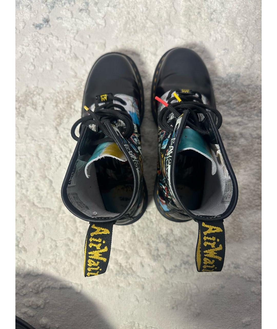 DR. MARTENS Черные кожаные высокие ботинки, фото 3