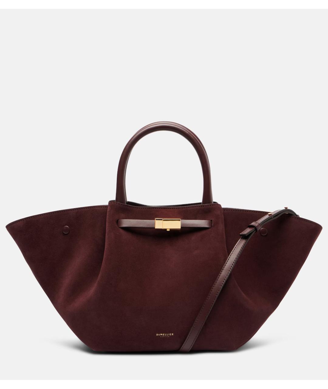 DEMELLIER Бордовая замшевая сумка тоут, фото 7