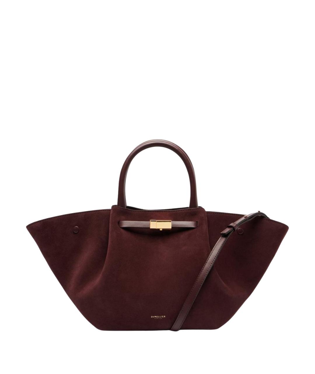 DEMELLIER Бордовая замшевая сумка тоут, фото 1
