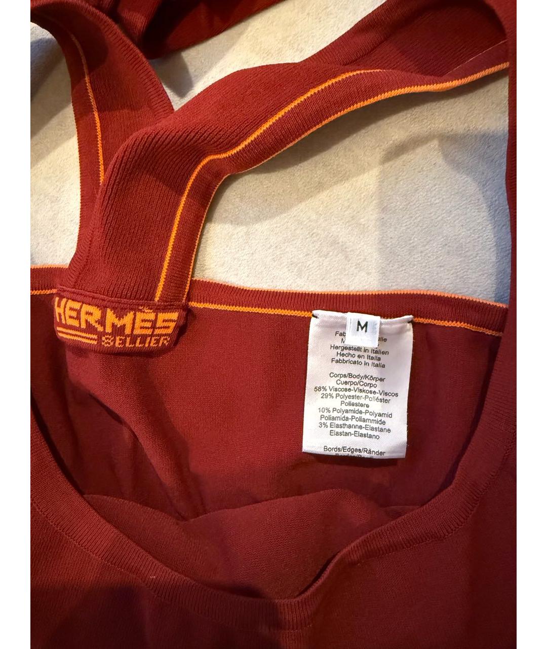 HERMES Бордовый вискозный спортивные костюмы, фото 6