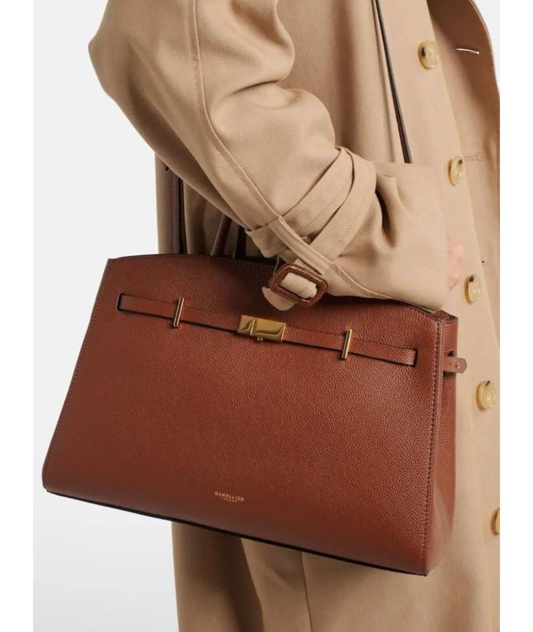DEMELLIER Коричневая кожаная сумка через плечо, фото 5