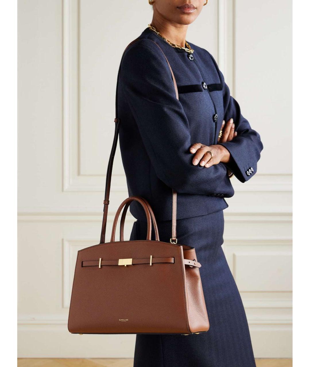 DEMELLIER Коричневая кожаная сумка через плечо, фото 2