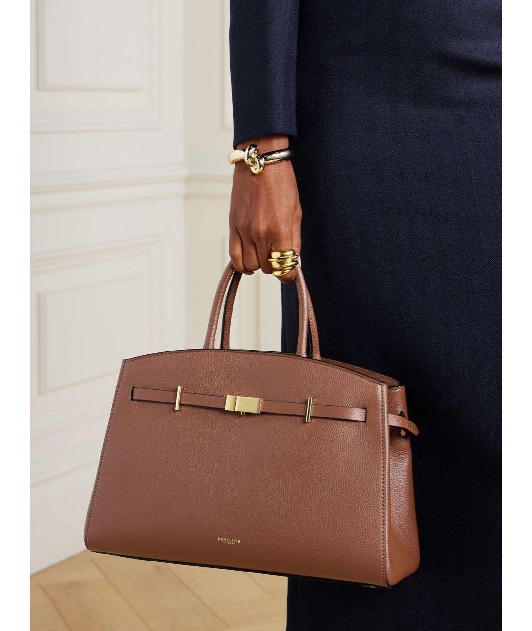 DEMELLIER Коричневая кожаная сумка через плечо, фото 3