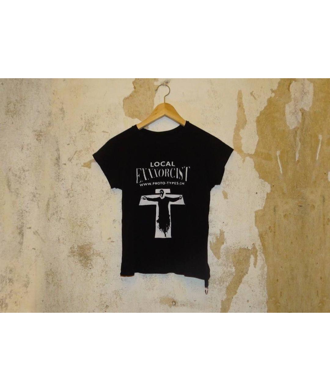 PROTOTYPES Черная хлопковая футболка, фото 5