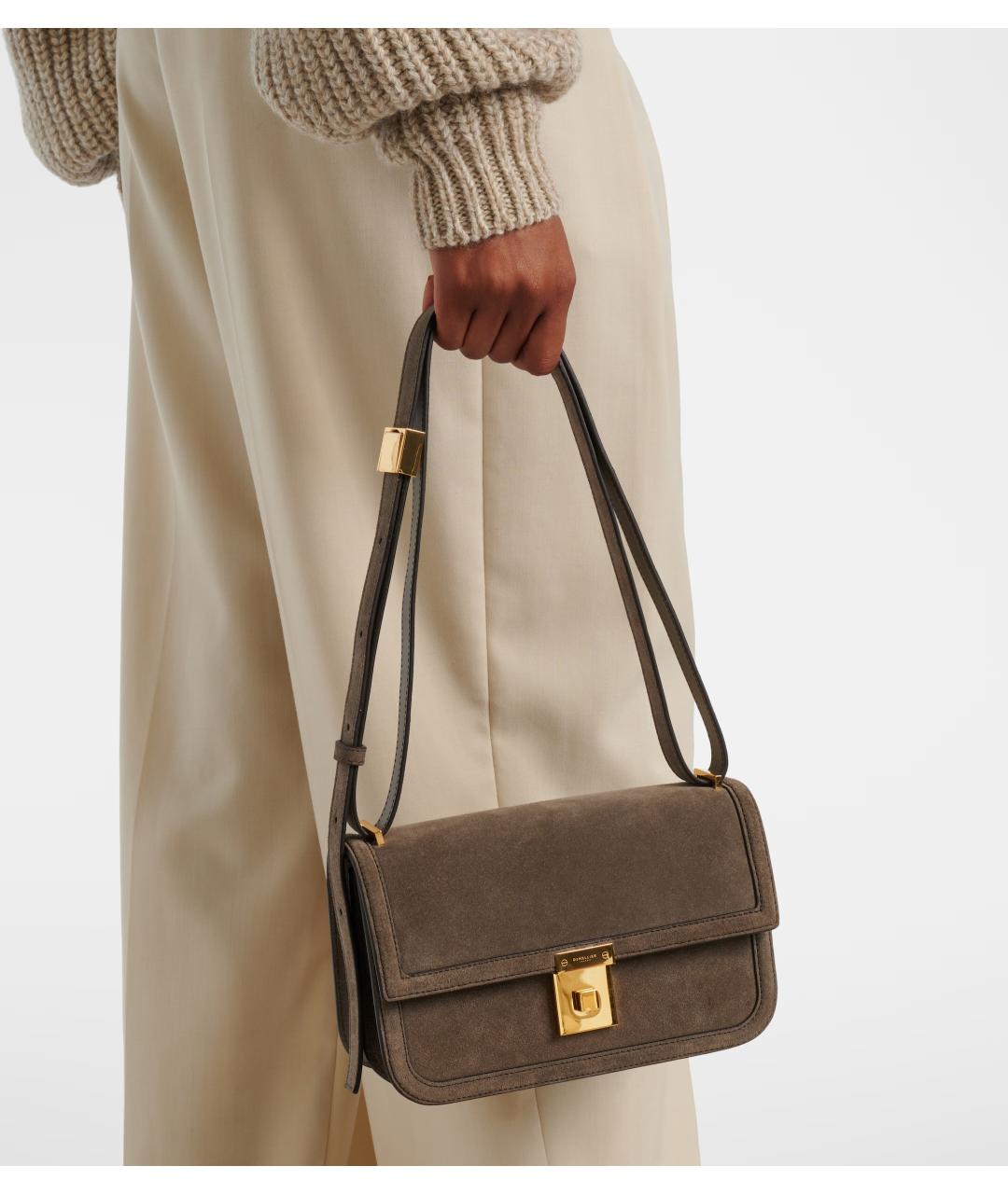 DEMELLIER Коричневая замшевая сумка через плечо, фото 4