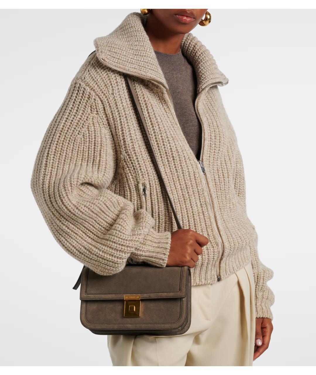 DEMELLIER Коричневая замшевая сумка через плечо, фото 2