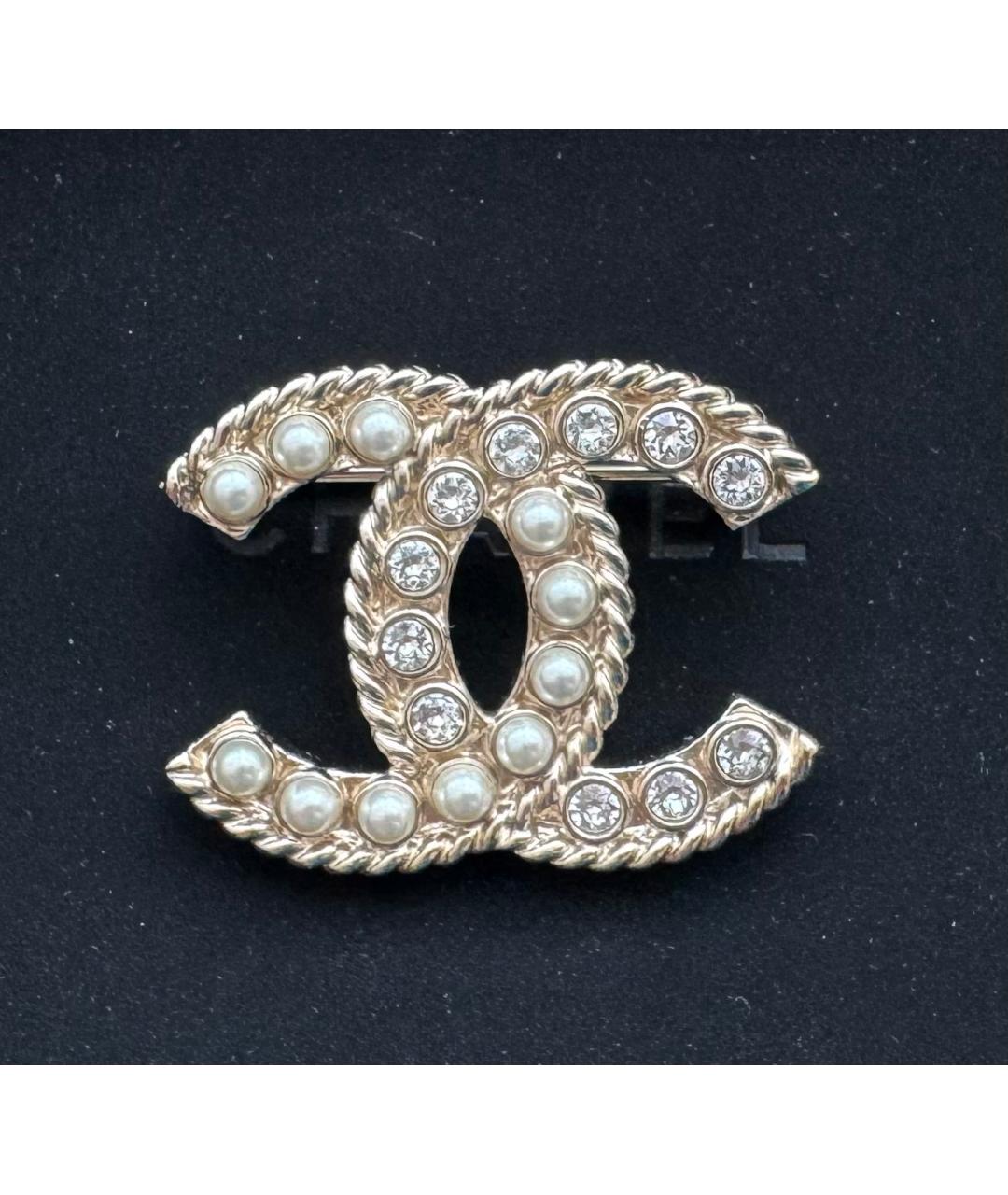 CHANEL Золотая металлическая булавка / брошь, фото 5