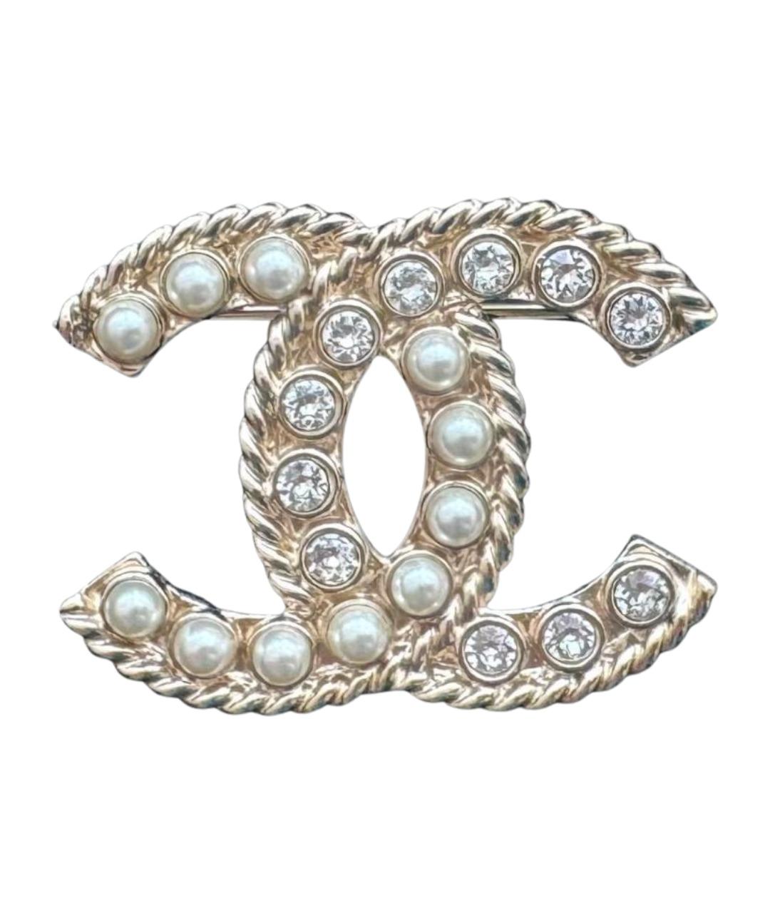 CHANEL Золотая металлическая булавка / брошь, фото 1