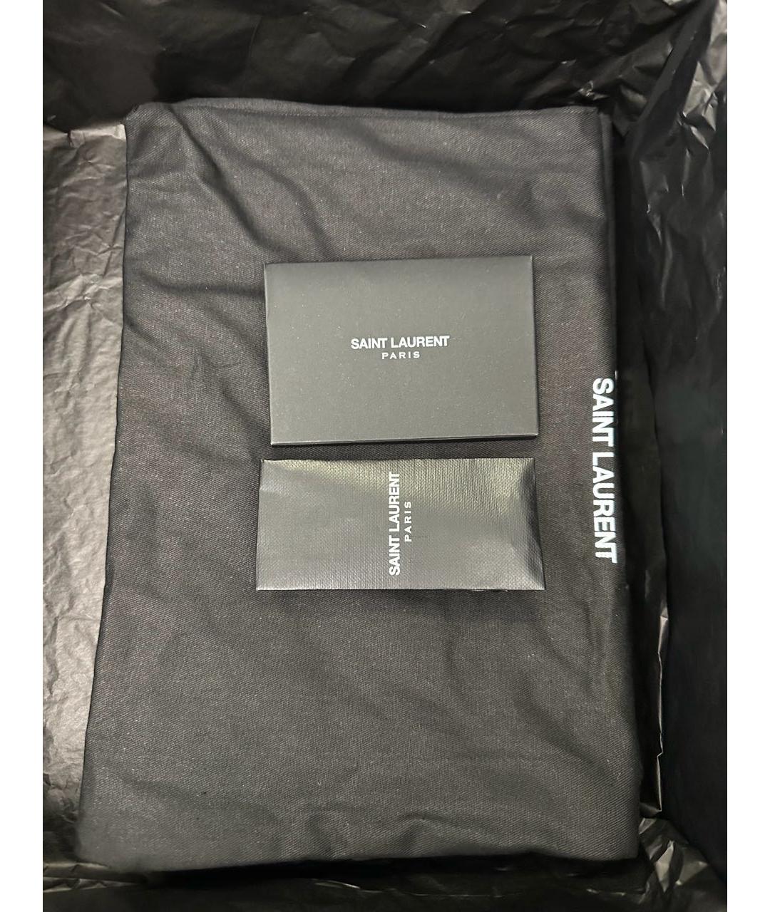 SAINT LAURENT Бежевые кожаные босоножки, фото 6