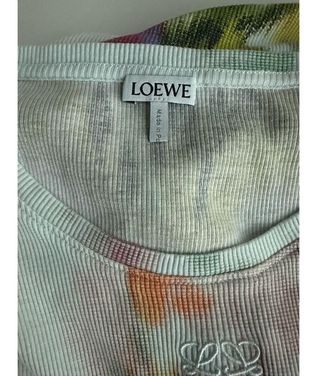 LOEWE Мульти шелковое повседневное платье, фото 3