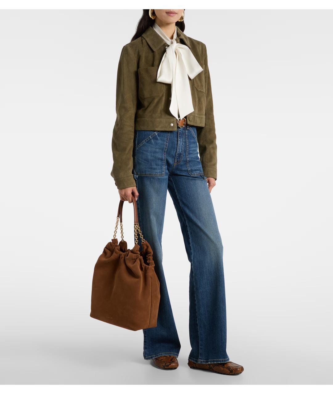 DEMELLIER Коричневая замшевая сумка через плечо, фото 3