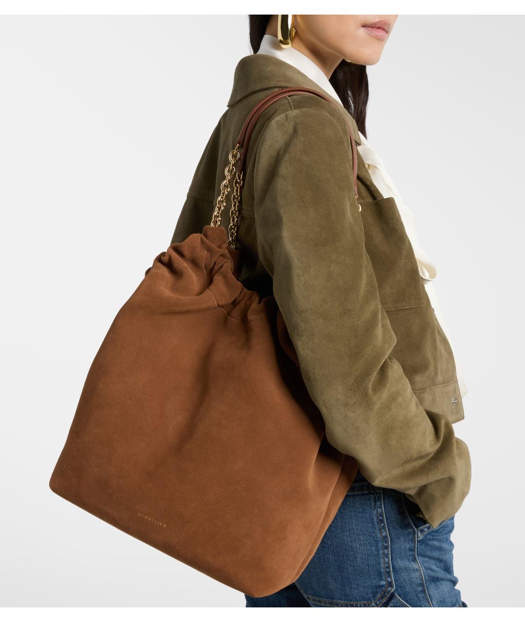 DEMELLIER Коричневая замшевая сумка через плечо, фото 2