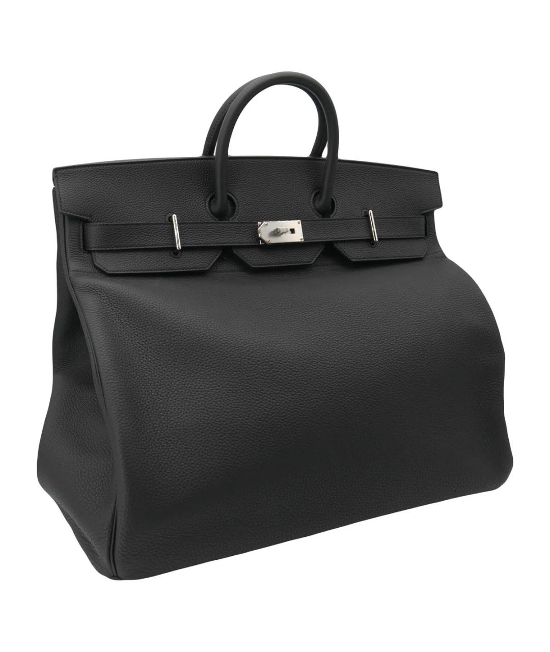 HERMES Черная кожаная сумка с короткими ручками, фото 2