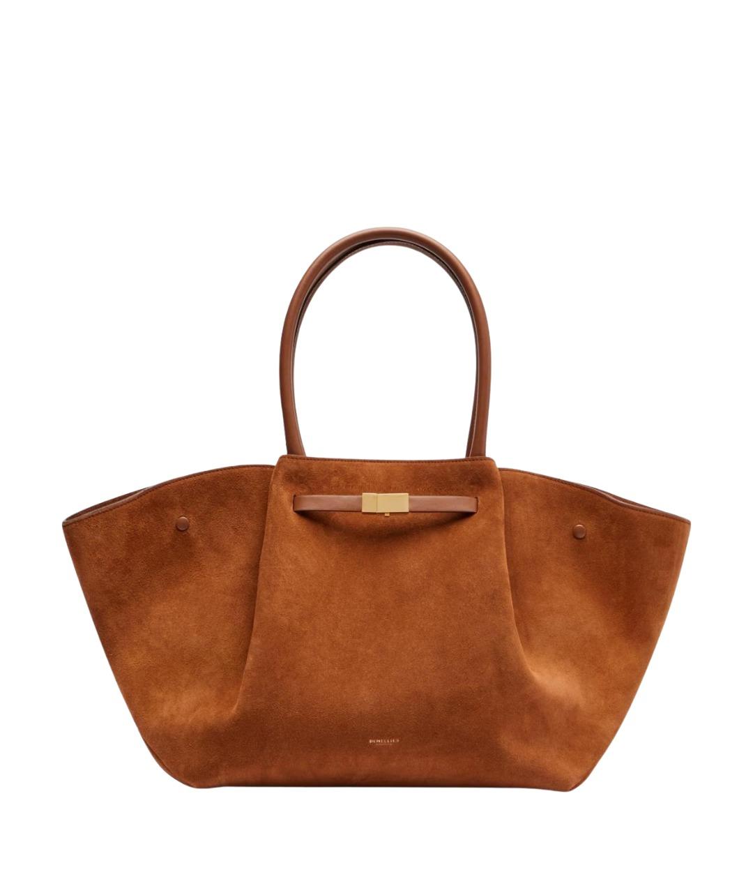 DEMELLIER Коричневая замшевая сумка с короткими ручками, фото 1