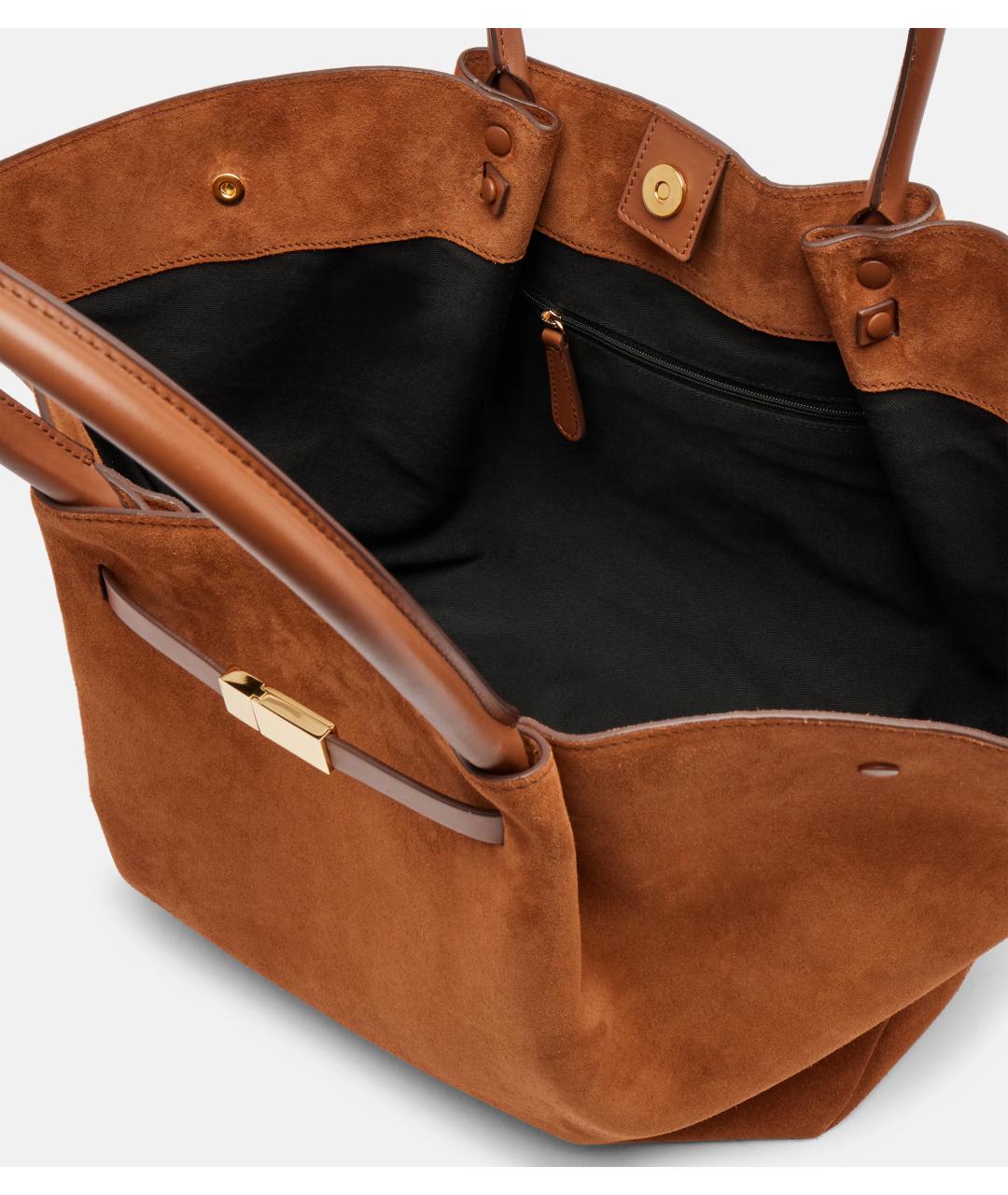 DEMELLIER Коричневая замшевая сумка с короткими ручками, фото 5