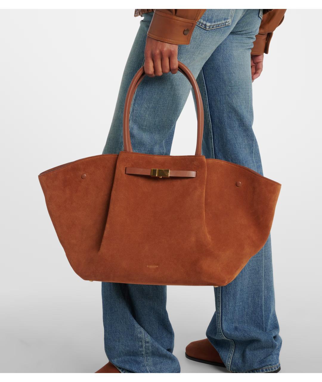 DEMELLIER Коричневая замшевая сумка с короткими ручками, фото 2