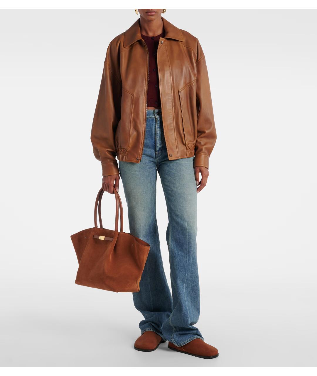 DEMELLIER Коричневая замшевая сумка с короткими ручками, фото 3