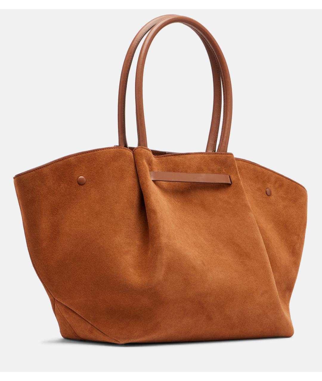 DEMELLIER Коричневая замшевая сумка с короткими ручками, фото 4