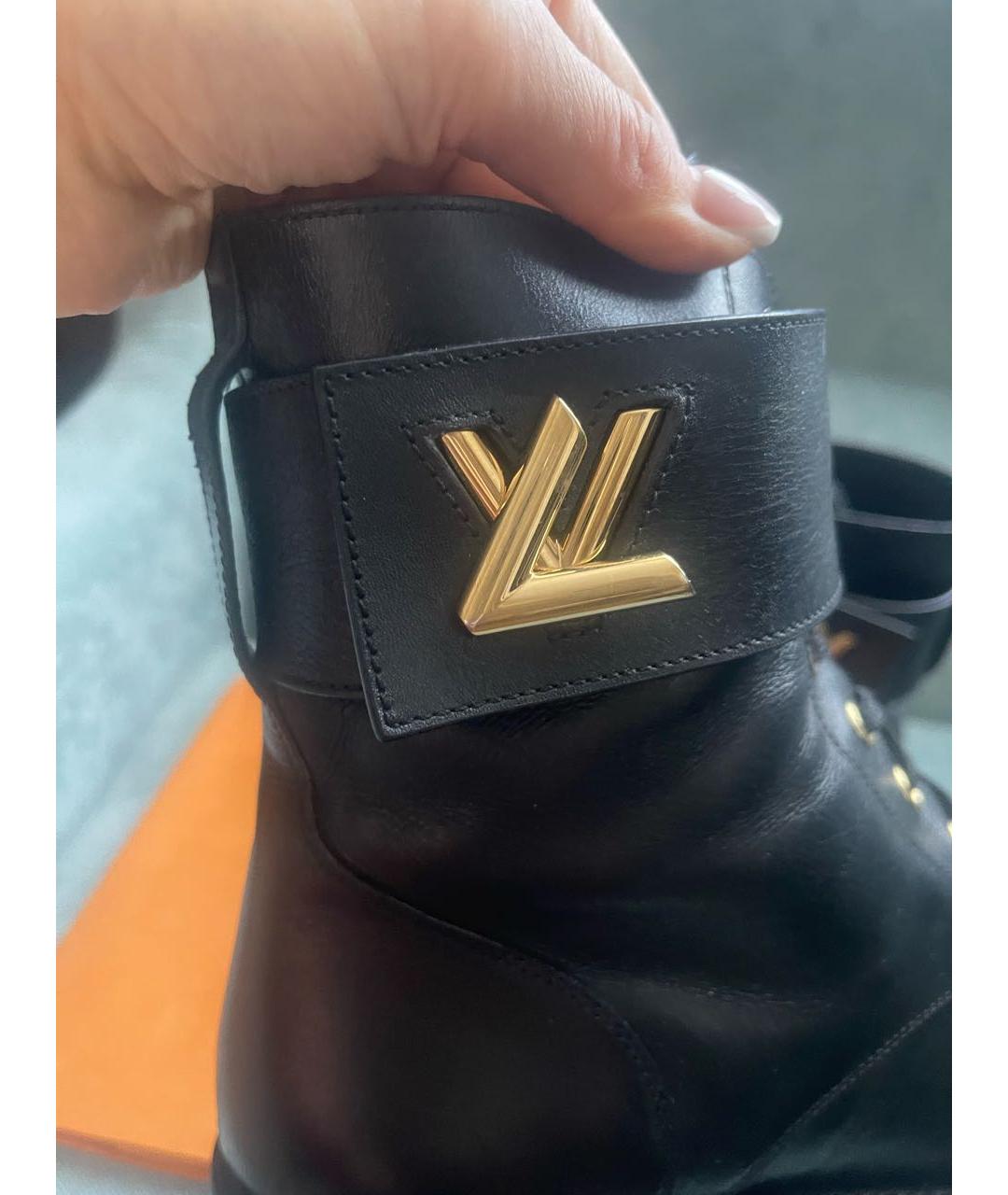 LOUIS VUITTON Черные кожаные ботинки, фото 6