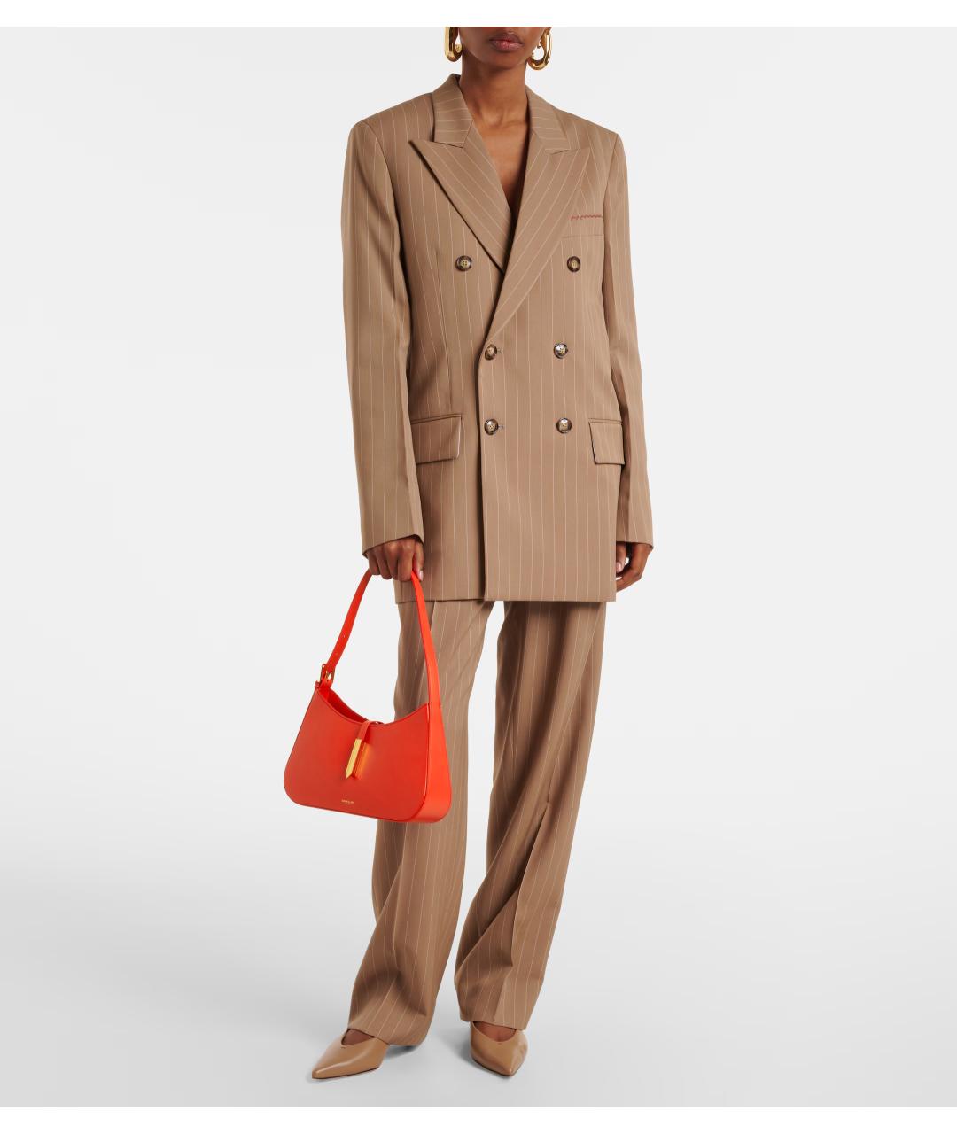 DEMELLIER Красная кожаная сумка с короткими ручками, фото 4