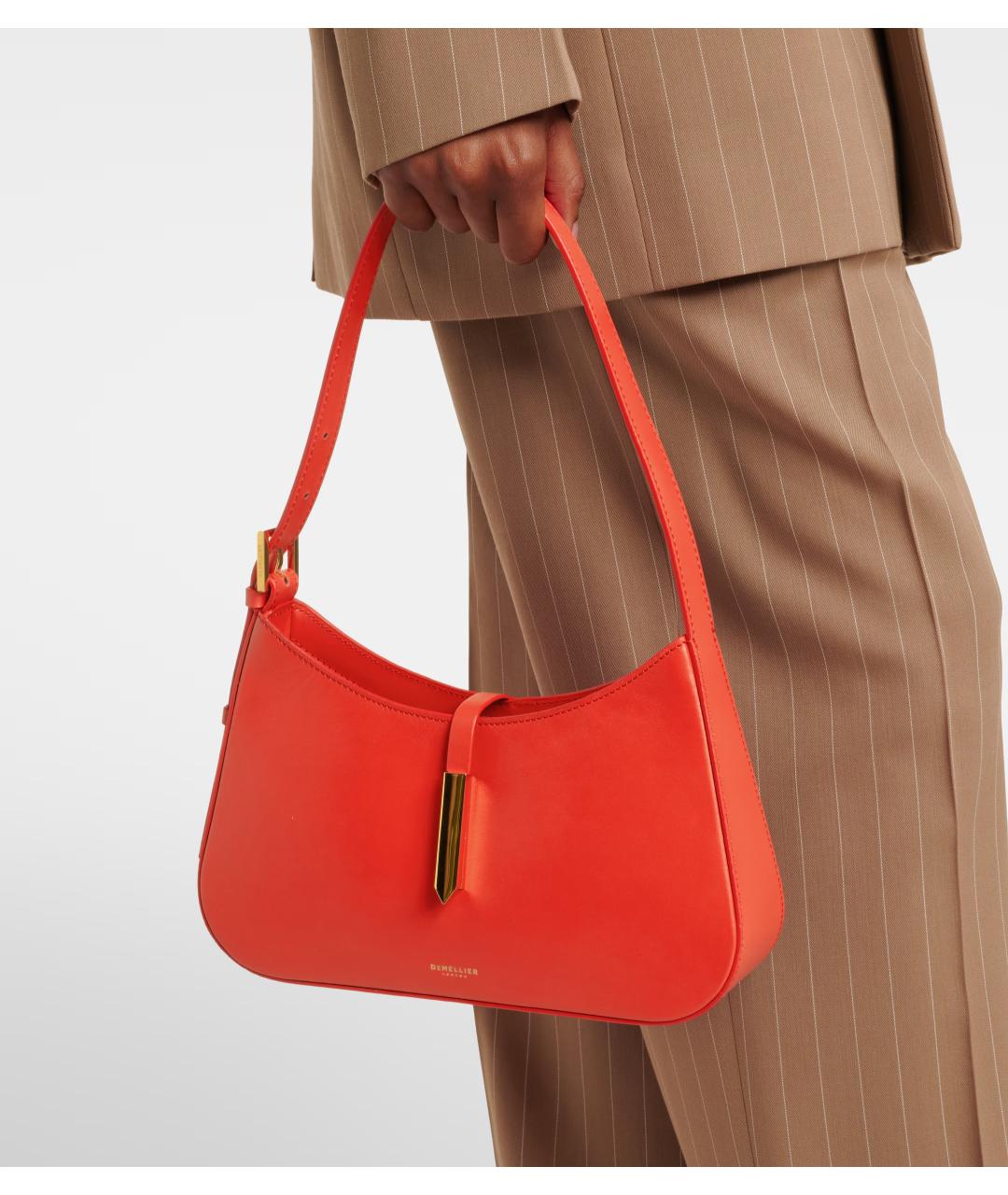DEMELLIER Красная кожаная сумка с короткими ручками, фото 3
