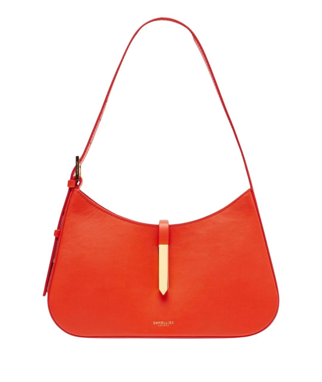 DEMELLIER Красная кожаная сумка с короткими ручками, фото 1