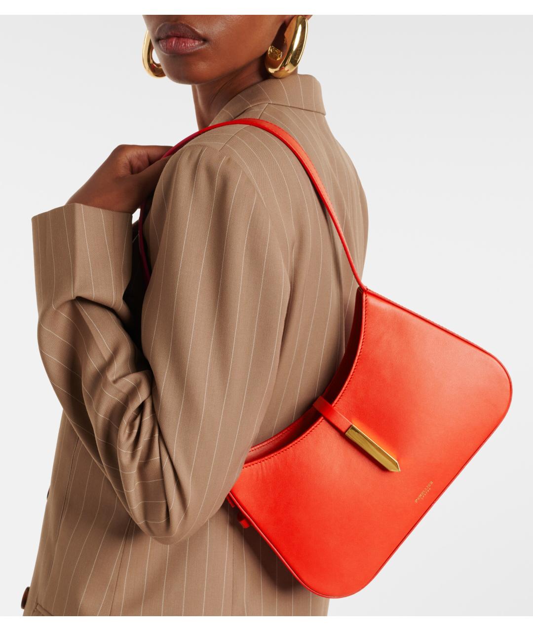 DEMELLIER Красная кожаная сумка с короткими ручками, фото 2