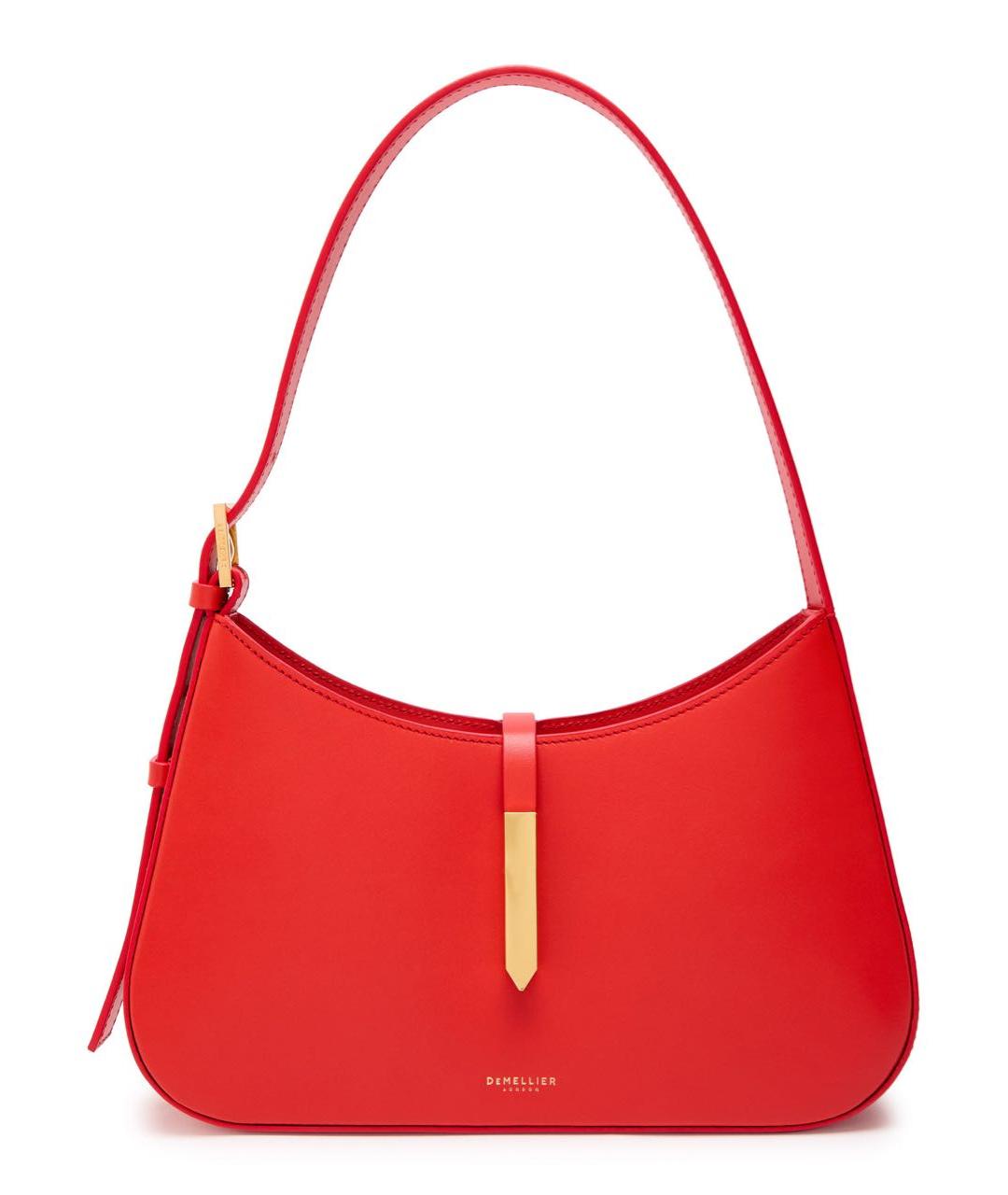 DEMELLIER Красная кожаная сумка с короткими ручками, фото 5