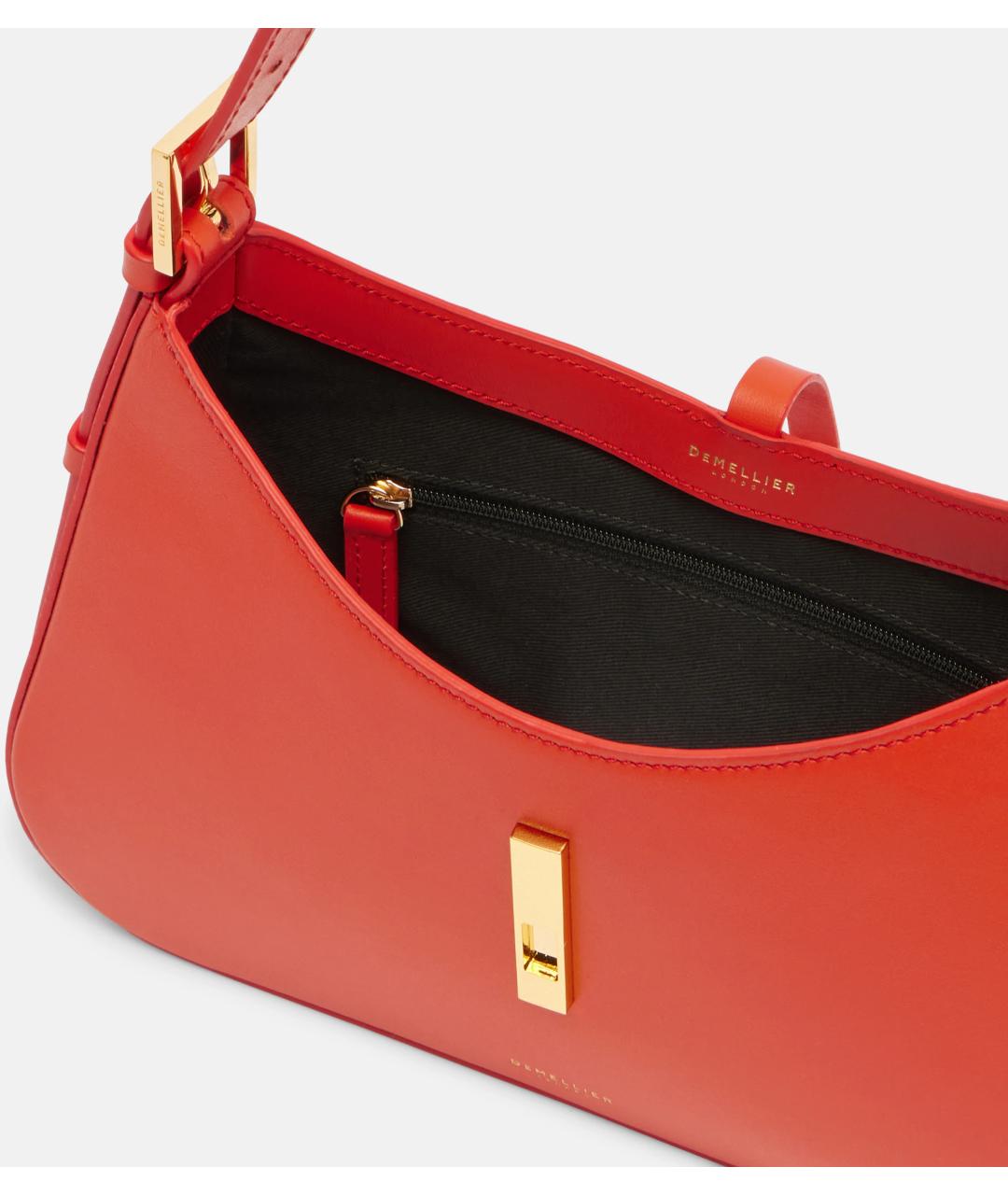 DEMELLIER Красная кожаная сумка с короткими ручками, фото 6