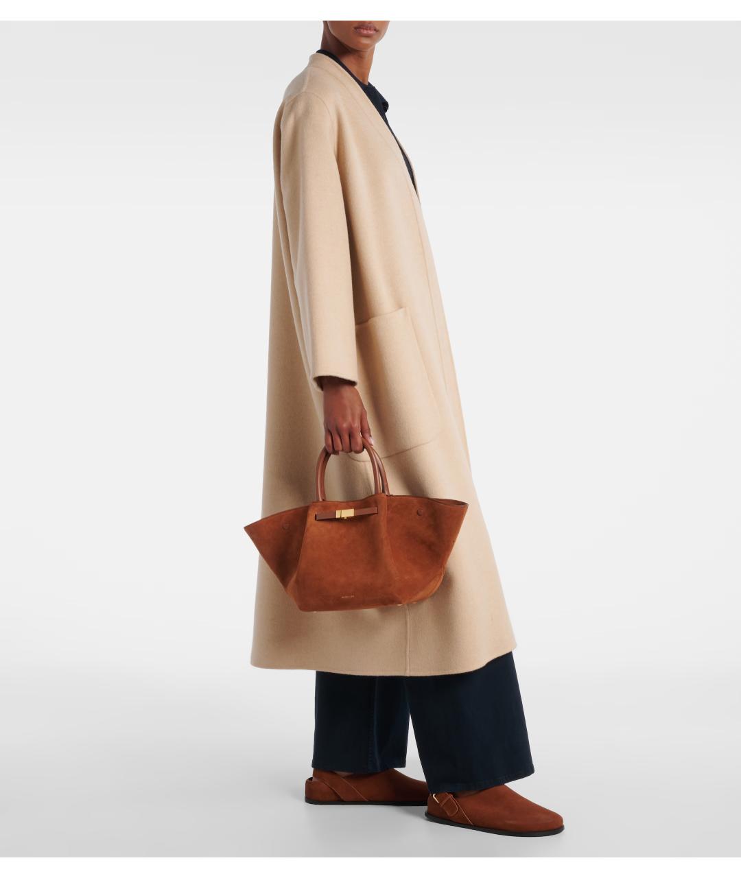 DEMELLIER Коричневая замшевая сумка тоут, фото 3