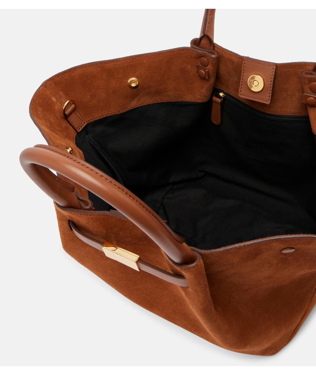 DEMELLIER Коричневая замшевая сумка тоут, фото 5