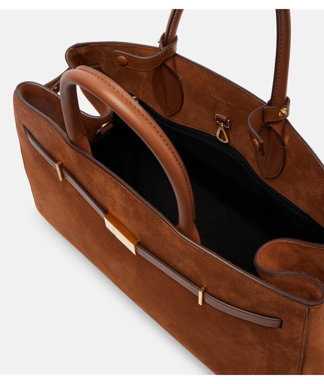 DEMELLIER Коричневая замшевая сумка с короткими ручками, фото 6