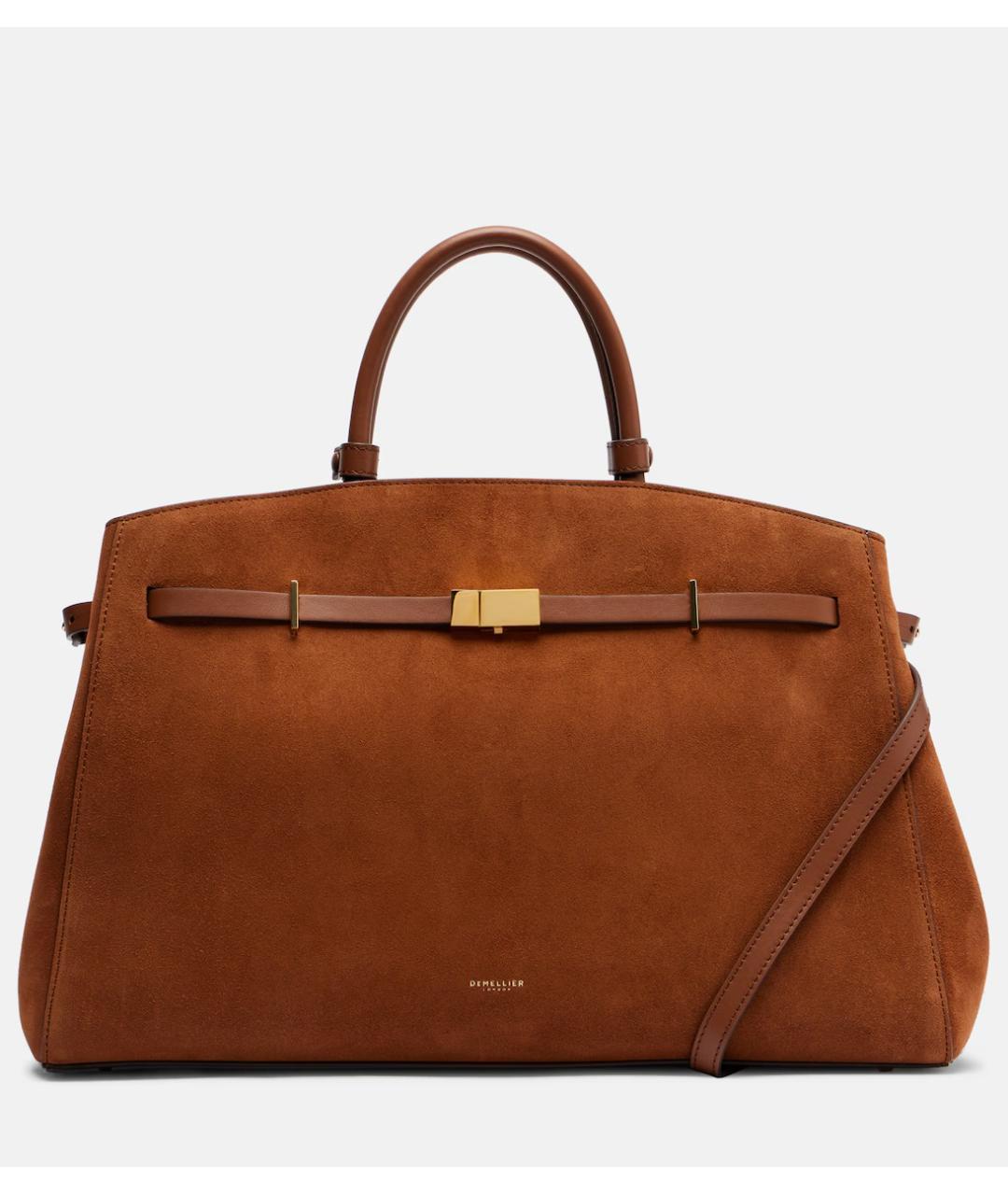 DEMELLIER Коричневая замшевая сумка с короткими ручками, фото 7