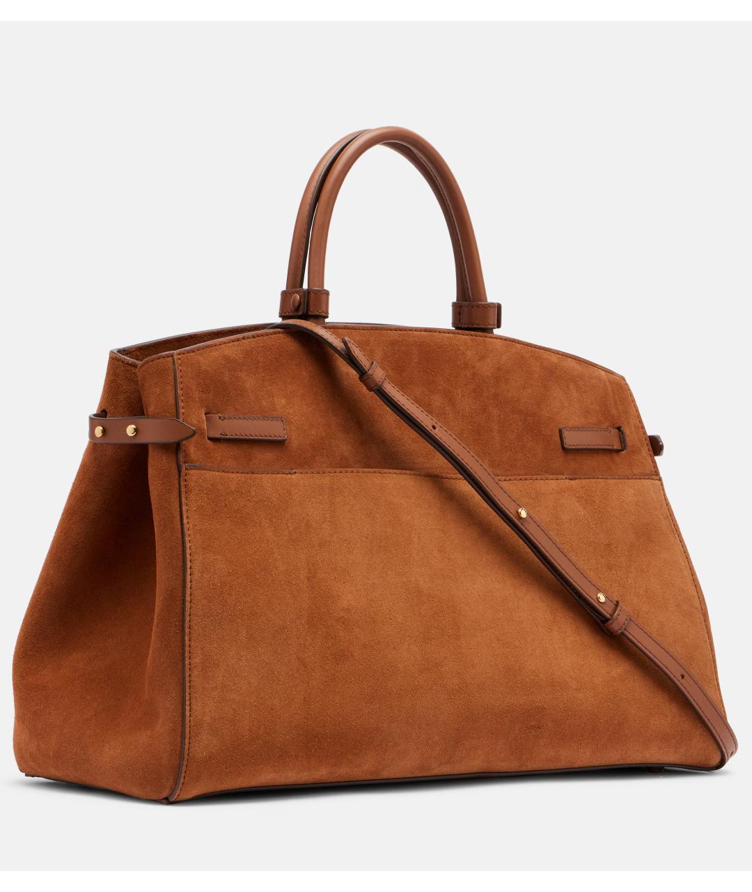 DEMELLIER Коричневая замшевая сумка с короткими ручками, фото 5