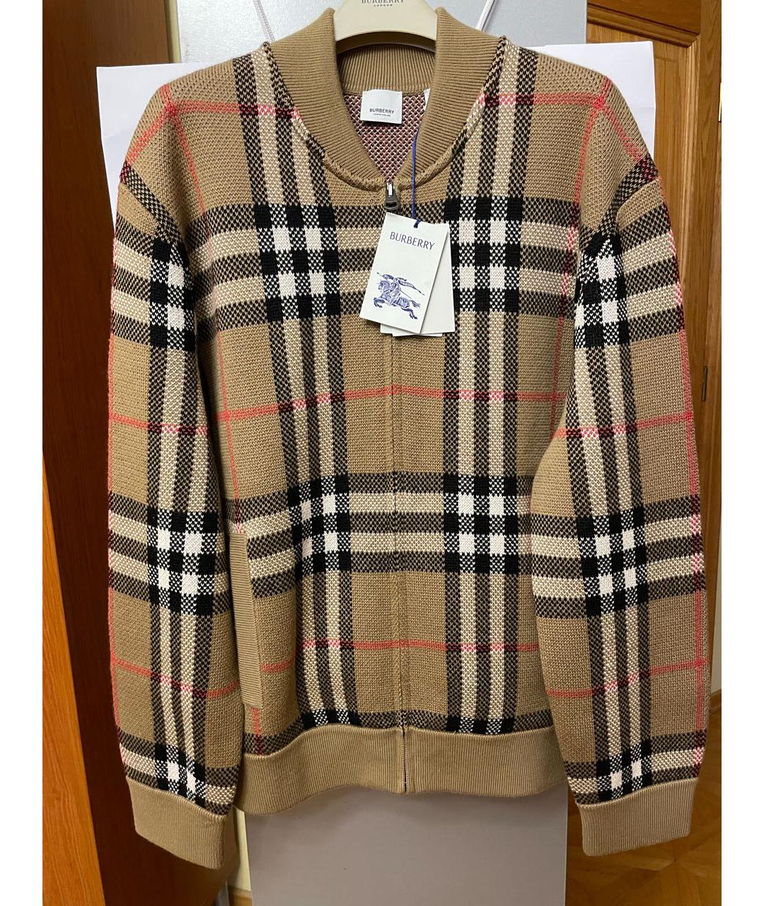 BURBERRY Бежевый шерстяной джемпер / свитер, фото 8