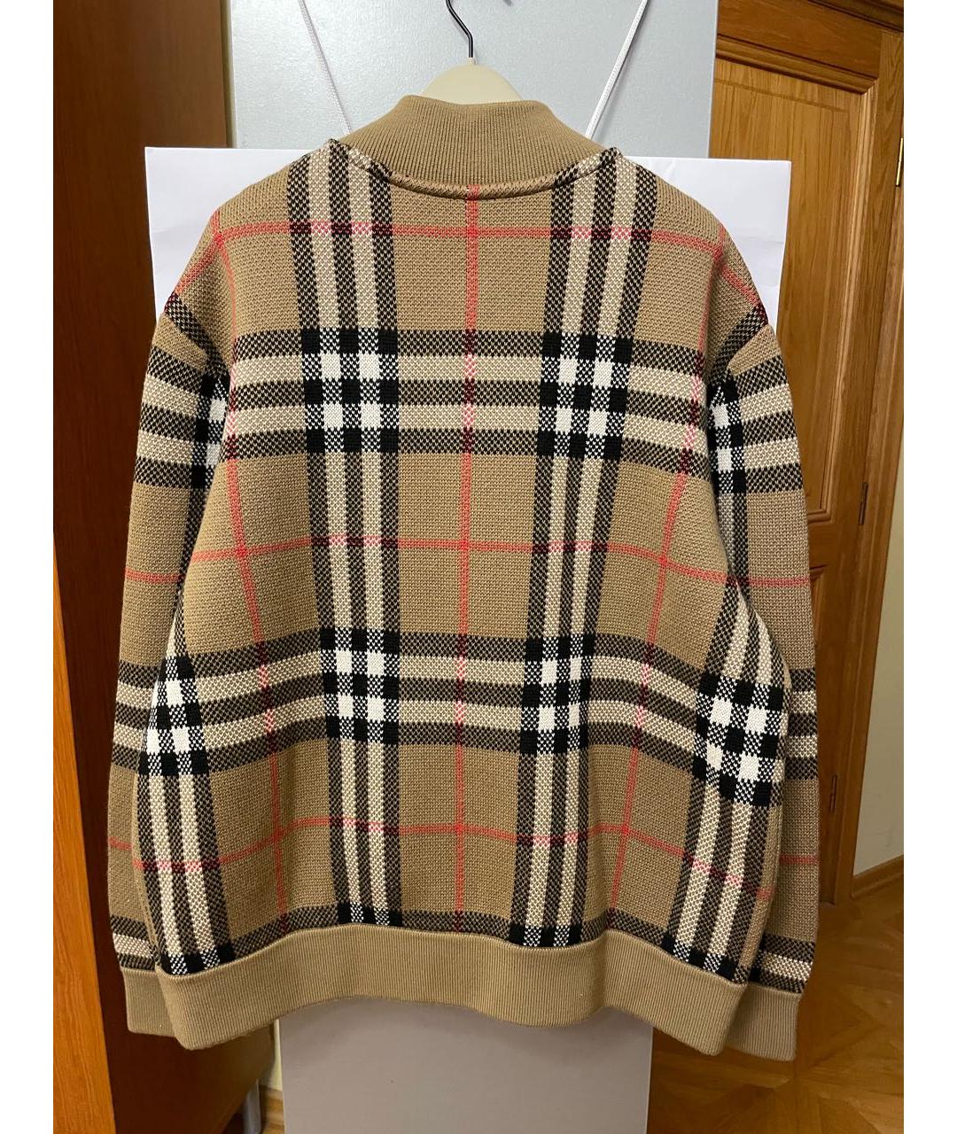 BURBERRY Бежевый шерстяной джемпер / свитер, фото 2