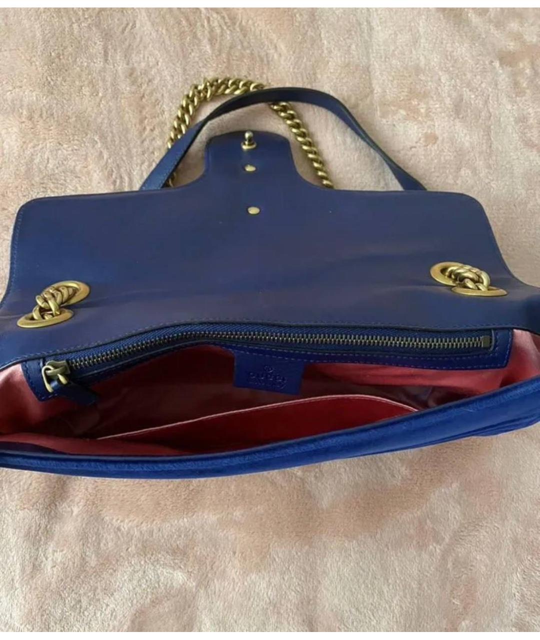 GUCCI Синяя замшевая сумка через плечо, фото 4