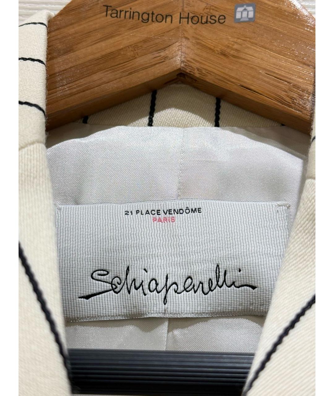 SCHIAPARELLI Бежевый шерстяной костюм с брюками, фото 3