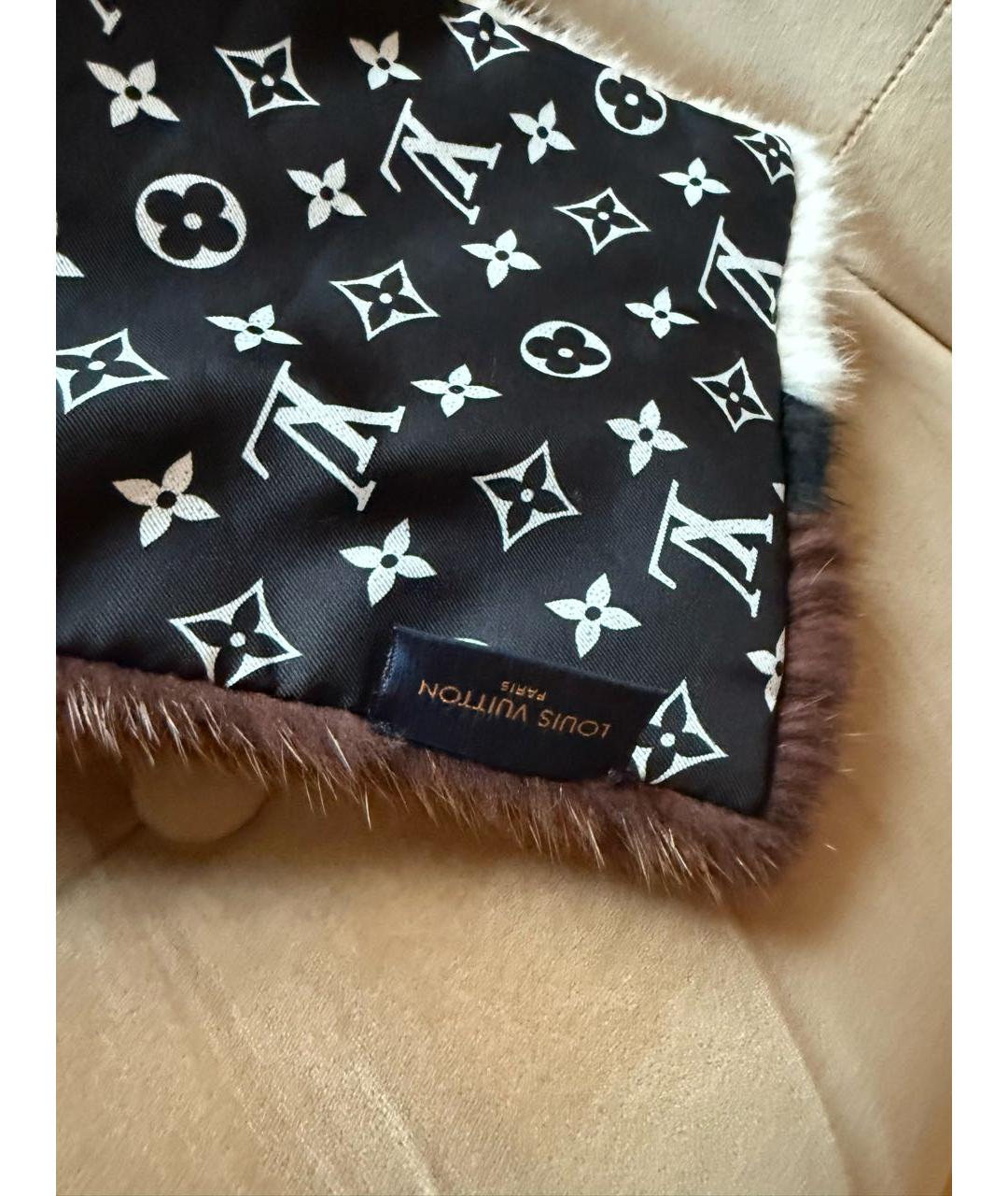 LOUIS VUITTON Коричневый шарф, фото 5