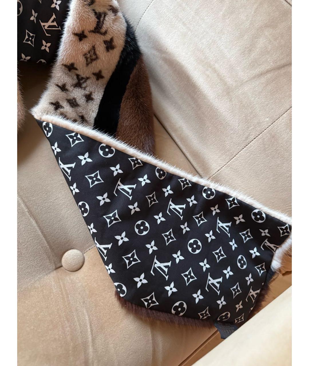 LOUIS VUITTON Коричневый шарф, фото 2