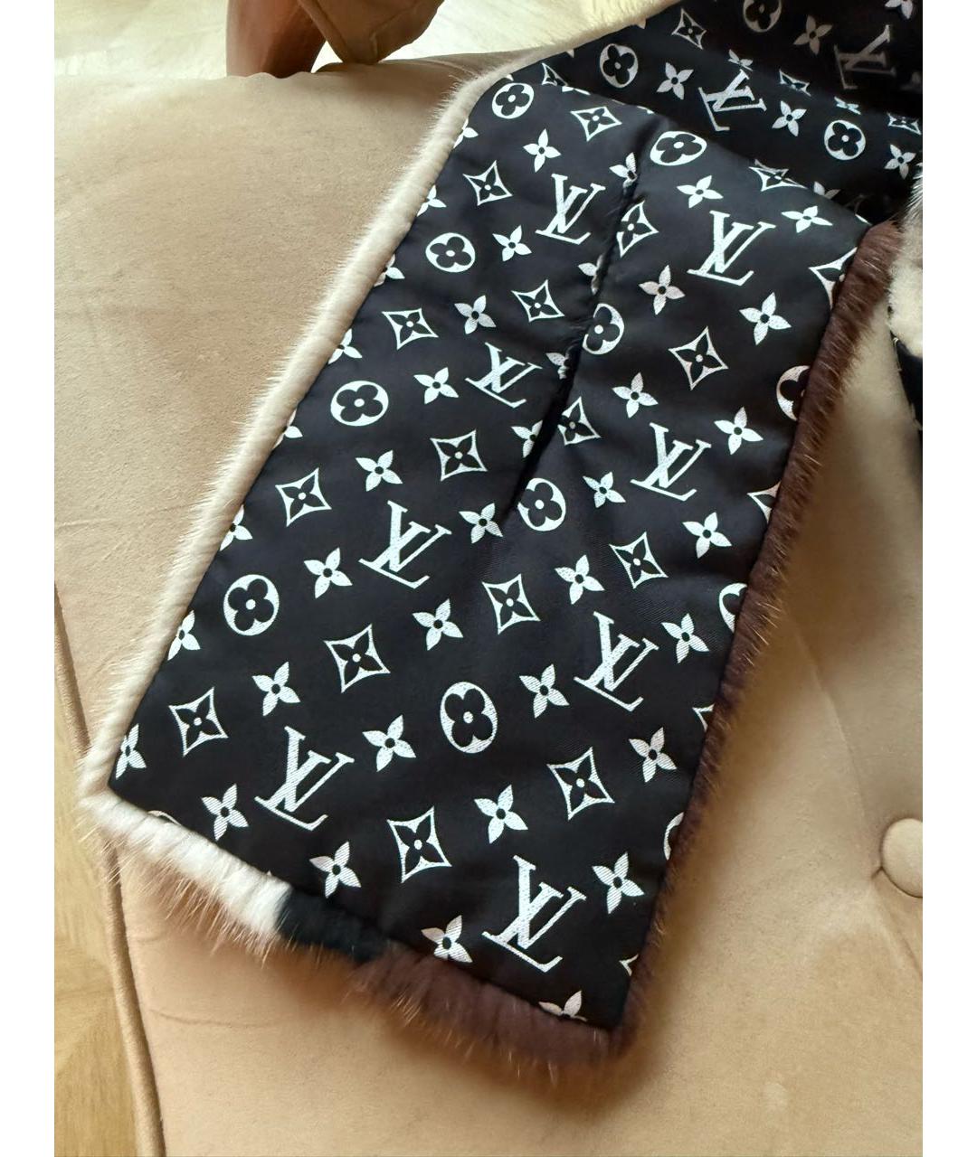 LOUIS VUITTON Коричневый шарф, фото 3