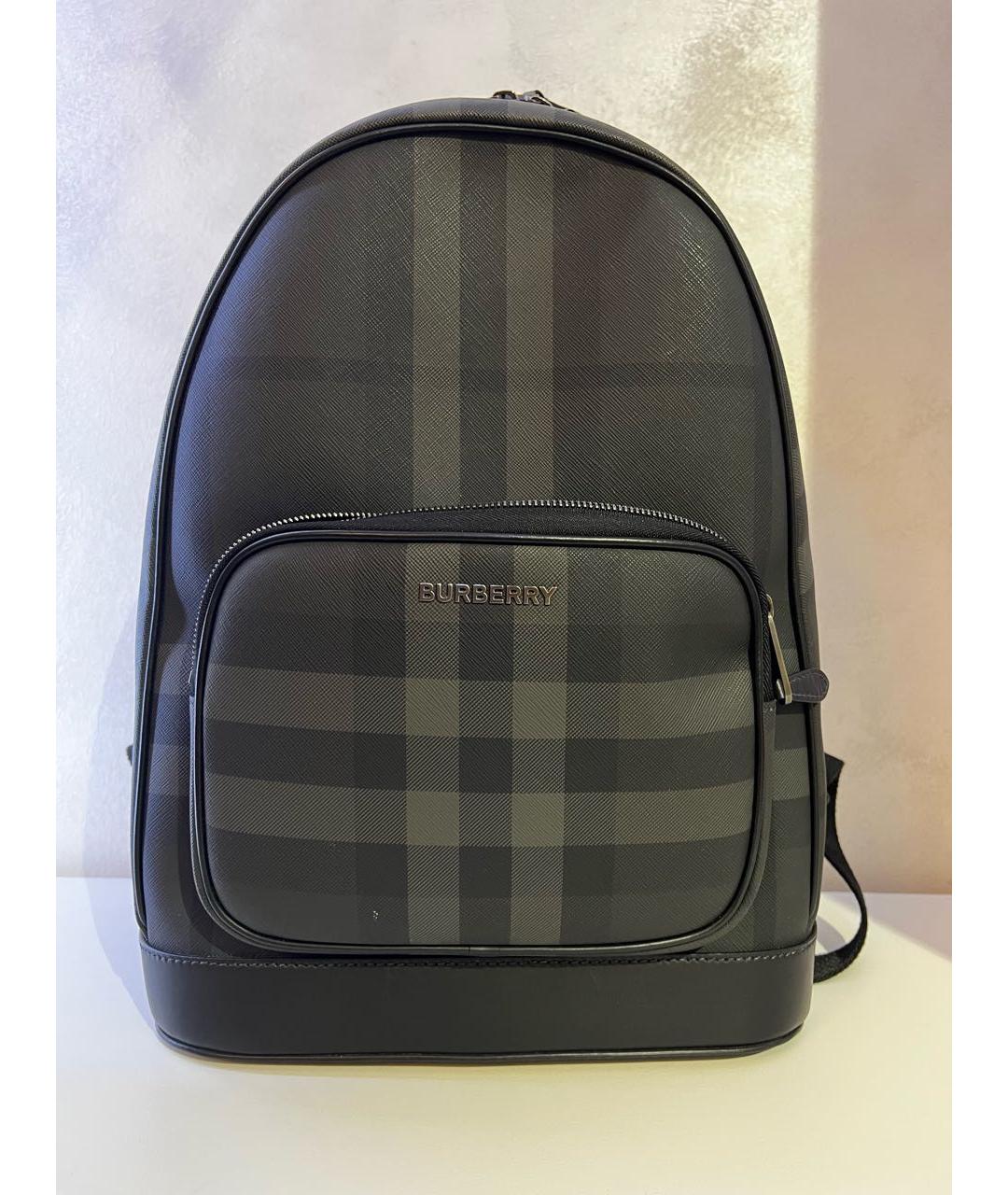 BURBERRY Антрацитовый рюкзак из искусственной кожи, фото 7