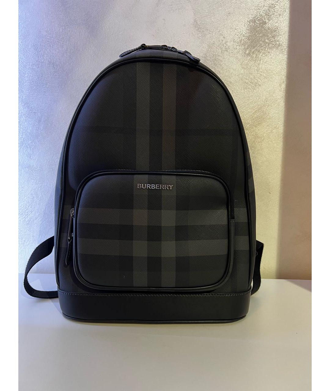 BURBERRY Антрацитовый рюкзак из искусственной кожи, фото 8