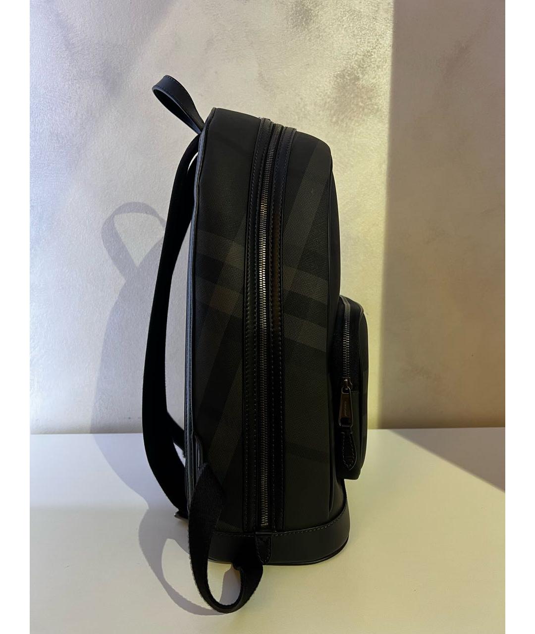 BURBERRY Антрацитовый рюкзак из искусственной кожи, фото 2