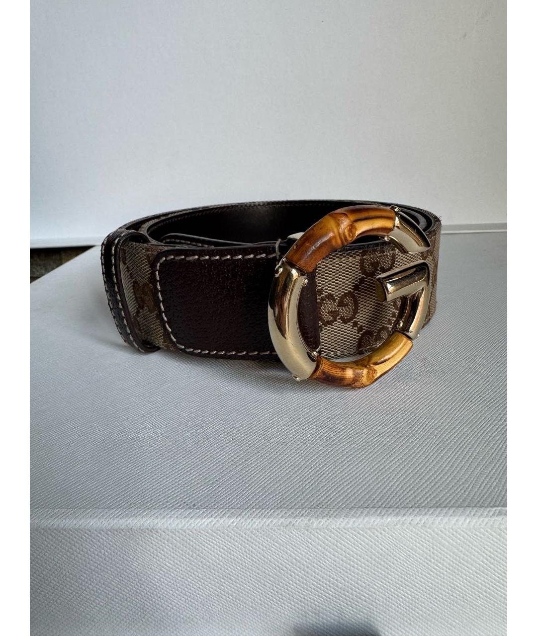 GUCCI Коричневый кожаный ремень, фото 5